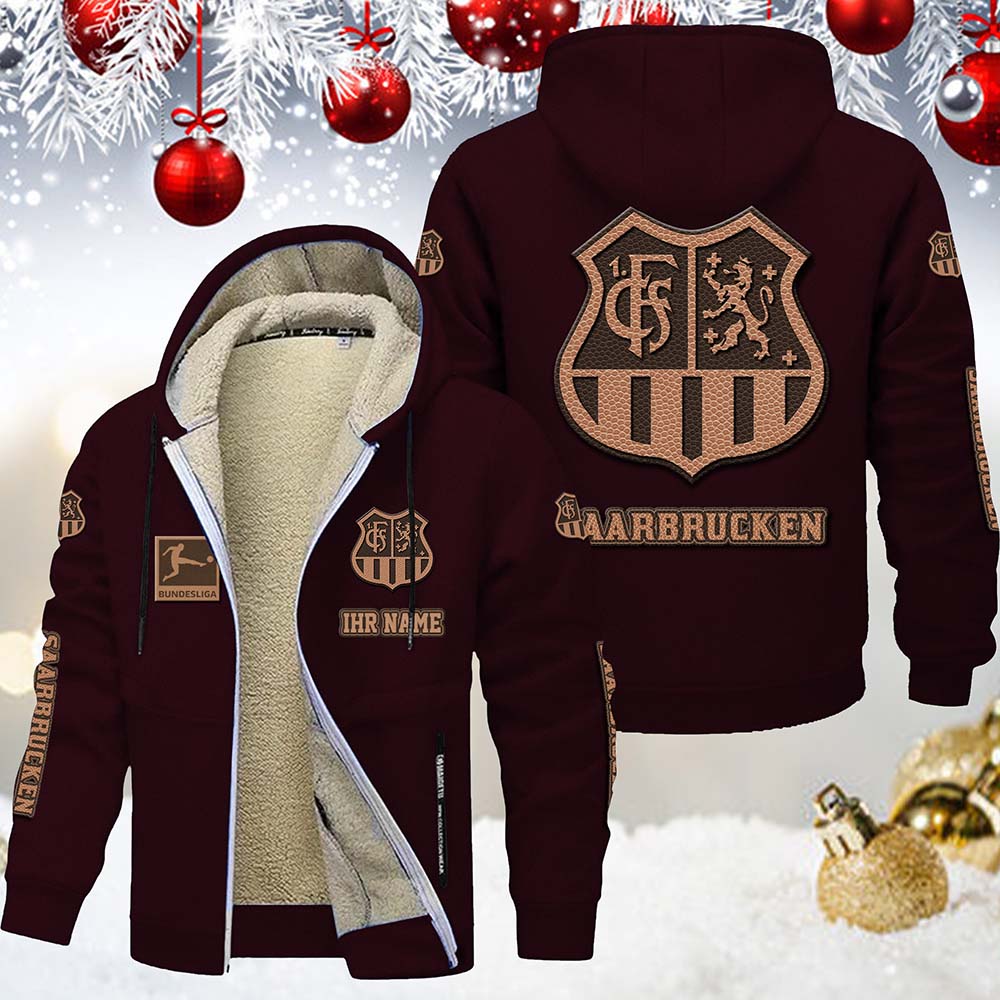 1. FC Saarbrucken Gefütterte Kapuzenjacke – Bild 8