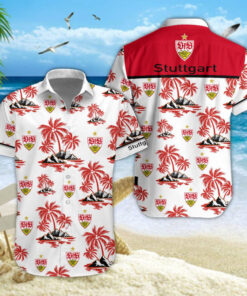 Hawaiihemd VfB Stuttgart – Herren Sommerhemd Style 01