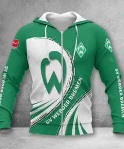Werder Bremen Hoodie Zip Herren | SVW Kapuzenjacke mit Reißverschluss VITA421