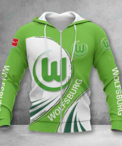 VfL Wolfsburg Hoodie Zip Herren | WOB Kapuzenjacke mit Reißverschluss VITA426