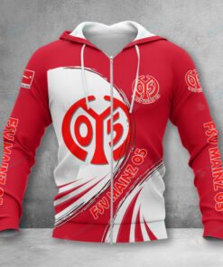1. FSV Mainz 05 Hoodie Zip Herren | Mainz 05 Kapuzenjacke mit Reißverschluss VITA410