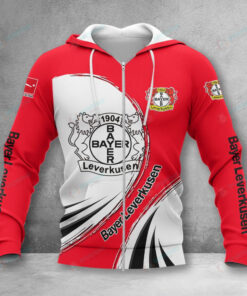Bayer 04 Leverkusen Hoodie Zip Herren | B04 Kapuzenjacke mit Reißverschluss VITA411