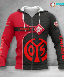 1. FSV Mainz 05 Hoodie Zip Herren | Mainz 05 Kapuzenjacke mit Reißverschluss VITC3101
