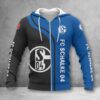 Schalke 04 Hoodie Zip Herren | S04 Kapuzenjacke mit Reißverschluss WINA2511