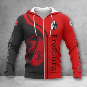 SC Freiburg Hoodie Zip Herren | SCF Kapuzenjacke mit Reißverschluss WINA2510