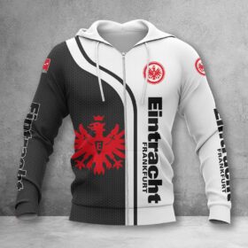 Eintracht Frankfurt Hoodie Zip Herren | SGE Kapuzenjacke mit Reißverschluss WINA2505