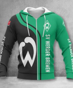 Werder Bremen Hoodie Zip Herren | SVW Kapuzenjacke mit Reißverschluss WINA2517