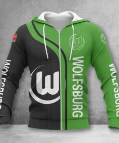 VfL Wolfsburg Hoodie Zip Herren | WOB Kapuzenjacke mit Reißverschluss WINA2516