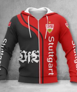 VfB Stuttgart Hoodie Zip Herren | VfB Kapuzenjacke mit Reißverschluss WINA2514