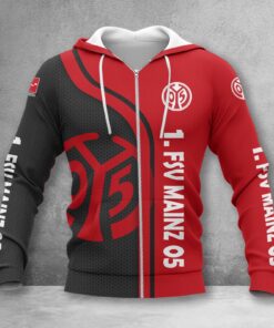 1. FSV Mainz 05 Hoodie Zip Herren | Mainz 05 Kapuzenjacke mit Reißverschluss WINA2501