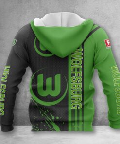 Alternative view of VfL Wolfsburg Hoodie Zip Herren | WOB Kapuzenjacke mit Reißverschluss WINA2757
