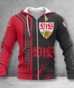 VfB Stuttgart Hoodie Zip Herren | VfB Kapuzenjacke mit Reißverschluss WINA2755