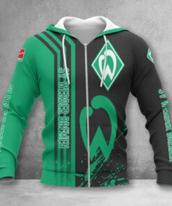 Werder Bremen Hoodie Zip Herren | SVW Kapuzenjacke mit Reißverschluss WINA2758