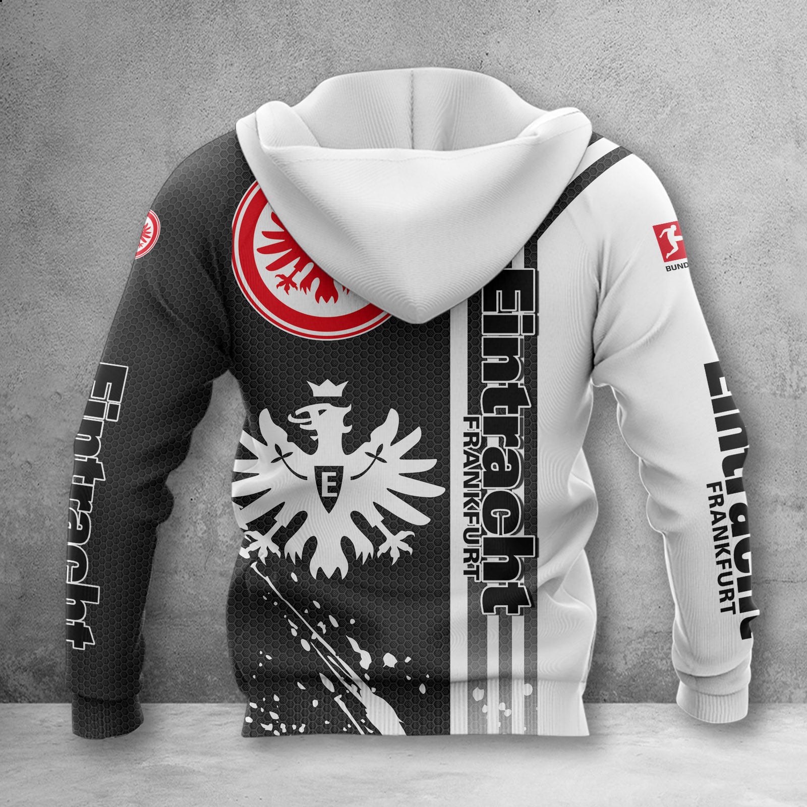 Eintracht Frankfurt Hoodie Zip Herren | SGE Kapuzenjacke mit Reißverschluss WINA2746 – Bild 2