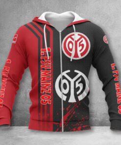 1. FSV Mainz 05 Hoodie Zip Herren | Mainz 05 Kapuzenjacke mit Reißverschluss WINA2742