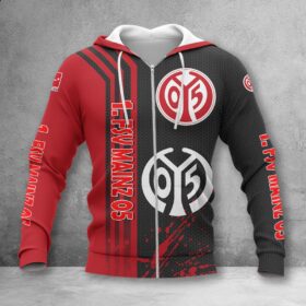 1. FSV Mainz 05 Hoodie Zip Herren | Mainz 05 Kapuzenjacke mit Reißverschluss WINA2742