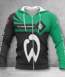 Werder Bremen Hoodie Zip Herren | SVW Kapuzenjacke mit Reißverschluss WINA3171