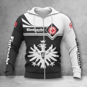 Eintracht Frankfurt Hoodie Zip Herren | SGE Kapuzenjacke mit Reißverschluss WINA3159