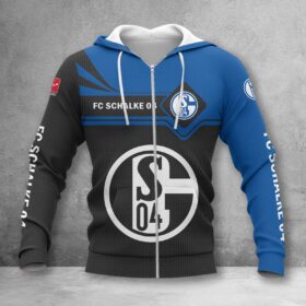 Schalke 04 Hoodie Zip Herren | S04 Kapuzenjacke mit Reißverschluss WINA3165