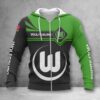VfL Wolfsburg Hoodie Zip Herren | WOB Kapuzenjacke mit Reißverschluss WINA3170