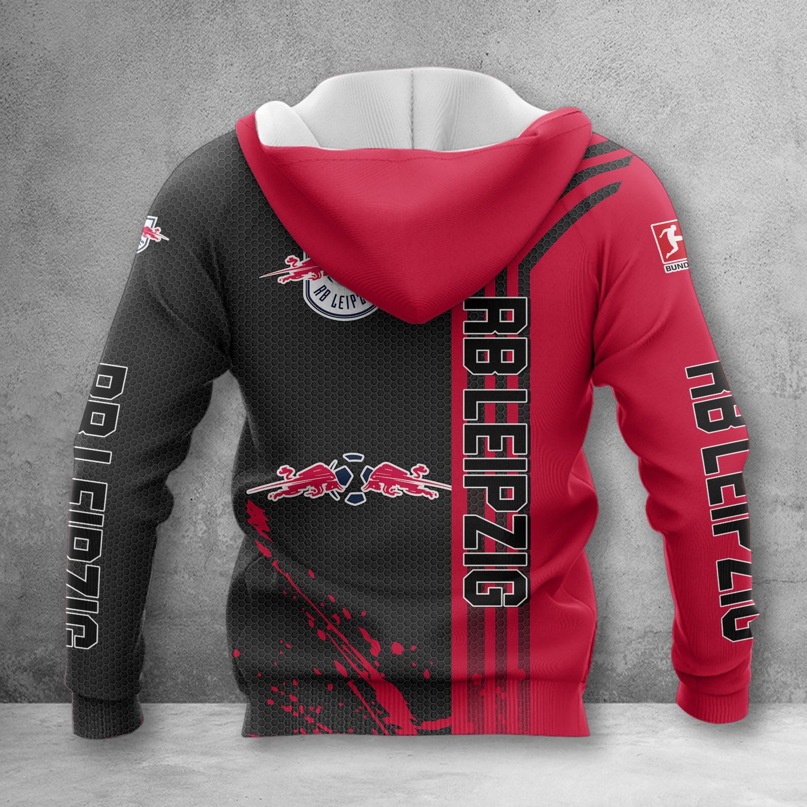 RB Leipzig Hoodie Herren | RBL Kapuzenpullover WINA3221 – Bild 2