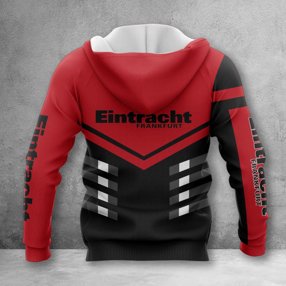 Eintracht Frankfurt Hoodie Zip Herren | SGE Kapuzenjacke mit Reißverschluss WINA3528 – Bild 2