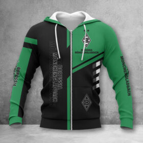 Borussia Mönchengladbach Hoodie Zip Herren | BMG Kapuzenjacke mit Reißverschluss WINA3527
