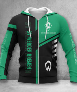 Werder Bremen Hoodie Zip Herren | SVW Kapuzenjacke mit Reißverschluss WINA3540