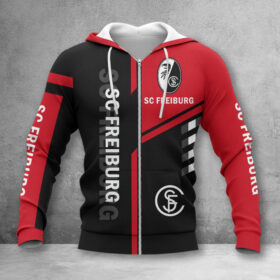 SC Freiburg II Hoodie Zip Herren | SCF II Kapuzenjacke mit Reißverschluss WINA3569
