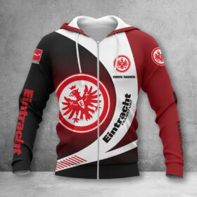 Eintracht Frankfurt Hoodie Zip Herren | SGE Kapuzenjacke mit Reißverschluss WINA11456