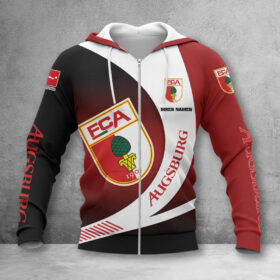 FC Augsburg Hoodie Zip Herren | FCA Kapuzenjacke mit Reißverschluss WINA11457