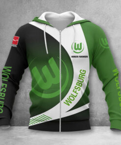 VfL Wolfsburg Hoodie Zip Herren | WOB Kapuzenjacke mit Reißverschluss WINA11467