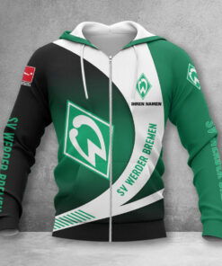 Werder Bremen Hoodie Zip Herren | SVW Kapuzenjacke mit Reißverschluss WINA11468