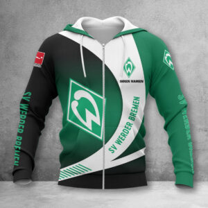 Werder Bremen Hoodie Zip Herren | SVW Kapuzenjacke mit Reißverschluss WINA11468