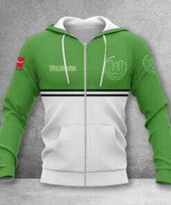 VfL Wolfsburg Hoodie Zip Herren | WOB Kapuzenjacke mit Reißverschluss WINA11849