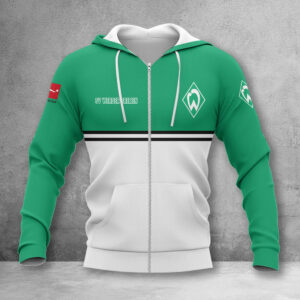 Werder Bremen Hoodie Zip Herren | SVW Kapuzenjacke mit Reißverschluss WINA11850