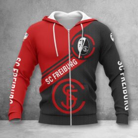 SC Freiburg II Hoodie Zip Herren | SCF II Kapuzenjacke mit Reißverschluss WINA2899