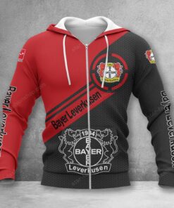 Bayer 04 Leverkusen Hoodie Zip Herren | B04 Kapuzenjacke mit Reißverschluss WINA2855