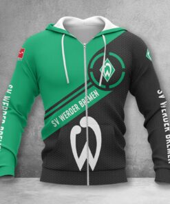 Werder Bremen Hoodie Zip Herren | SVW Kapuzenjacke mit Reißverschluss WINA2870