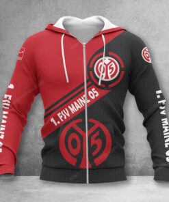 1. FSV Mainz 05 Hoodie Zip Herren | Mainz 05 Kapuzenjacke mit Reißverschluss WINA2854