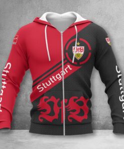 VfB Stuttgart Hoodie Zip Herren | VfB Kapuzenjacke mit Reißverschluss WINA2867