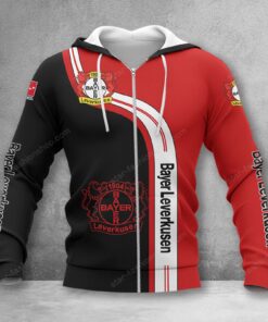 Bayer 04 Leverkusen Hoodie Zip Herren | B04 Kapuzenjacke mit Reißverschluss WINA2799