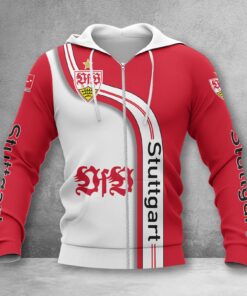 VfB Stuttgart Hoodie Zip Herren | VfB Kapuzenjacke mit Reißverschluss WINA2811