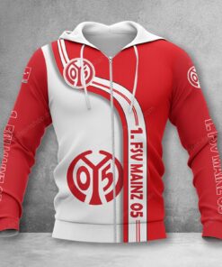 1. FSV Mainz 05 Hoodie Zip Herren | Mainz 05 Kapuzenjacke mit Reißverschluss WINA2798