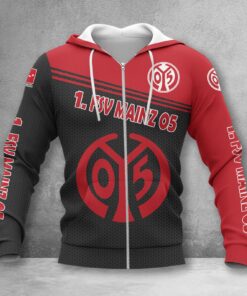 1. FSV Mainz 05 Hoodie Zip Herren | Mainz 05 Kapuzenjacke mit Reißverschluss WINA2910