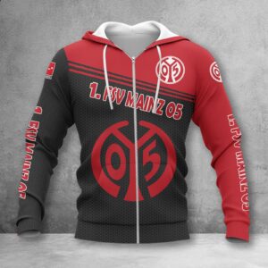 1. FSV Mainz 05 Hoodie Zip Herren | Mainz 05 Kapuzenjacke mit Reißverschluss WINA2910
