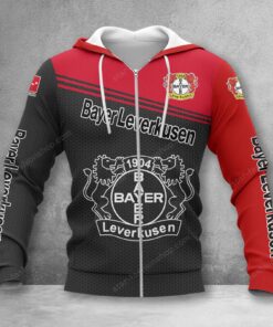 Bayer 04 Leverkusen Hoodie Zip Herren | B04 Kapuzenjacke mit Reißverschluss WINA2911