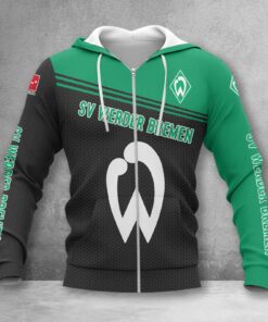 Werder Bremen Hoodie Zip Herren | SVW Kapuzenjacke mit Reißverschluss WINA2926