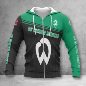 Werder Bremen Hoodie Zip Herren | SVW Kapuzenjacke mit Reißverschluss WINA2926