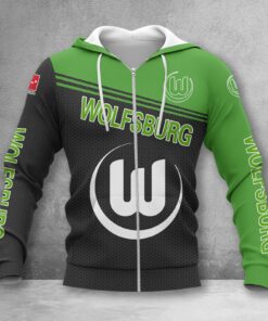 VfL Wolfsburg Hoodie Zip Herren | WOB Kapuzenjacke mit Reißverschluss WINA2925